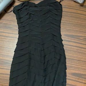 Black strapless dress